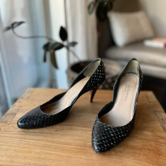 Loeffler Randall Shoes Loeffler Randall Black Snakeskin Pump